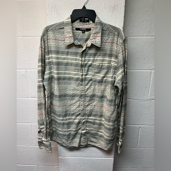 Carbon Other - Carbon Multicolor Striped Slim Fit Shirt Large